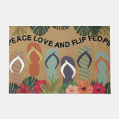 Vredesliefhebbers en Teenslippers Doormat, braadhu Deurmat