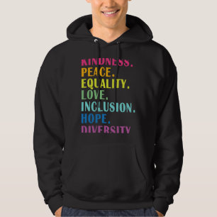 Vredesliefhebbers Gelijkheid Diversiteit Mensenrec Hoodie