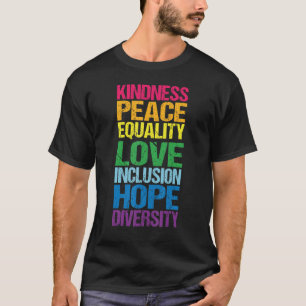 Vredesliefhebbers Gelijkheid Diversiteit Mensenrec T-shirt