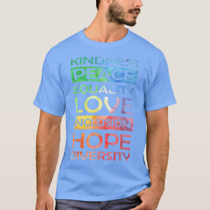 Vredesliefhebbers Gelijkheid Diversiteit Mensenrec T-shirt