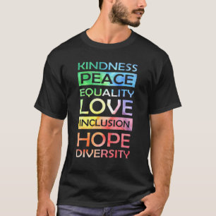 Vredesliefhebbers Gelijkheid Diversiteit Mensenrec T-shirt