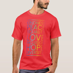 Vredesliefhebbers Gelijkheid Diversiteit Mensenrec T-shirt