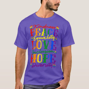 Vredesliefhebbers inclusie Gelijkheid Diversiteit T-shirt