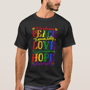 Vredesliefhebbers inclusie Gelijkheid Diversiteit T-shirt