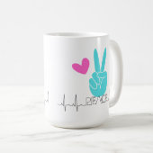 Vredesliefhebbers klassieke Mok (Voorkant rechts)