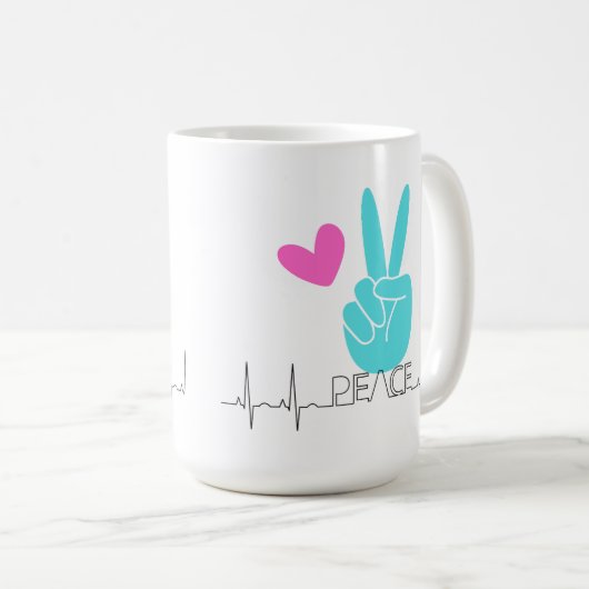 Vredesliefhebbers klassieke Mok (Voorkant rechts)