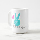 Vredesliefhebbers klassieke Mok (Voorkant links)