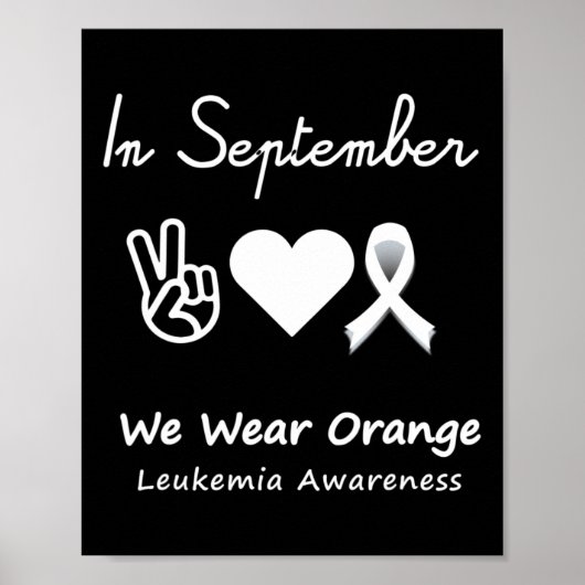 Vredesliefhebbers Leukemie Bewustheid Mannen Vrouw Poster (Voorkant)