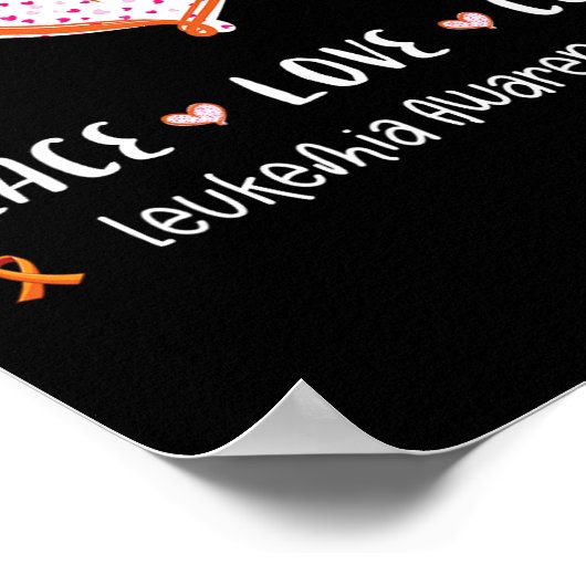 Vredesliefhebbers Leukemie Bewustheid Mannen Vrouw Poster (Hoek)