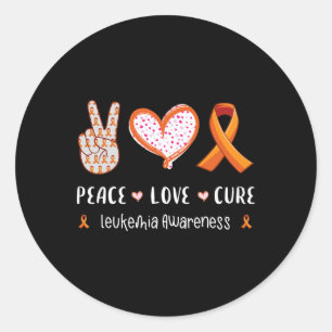 Vredesliefhebbers Leukemie Bewustheid Mannen Vrouw Ronde Sticker