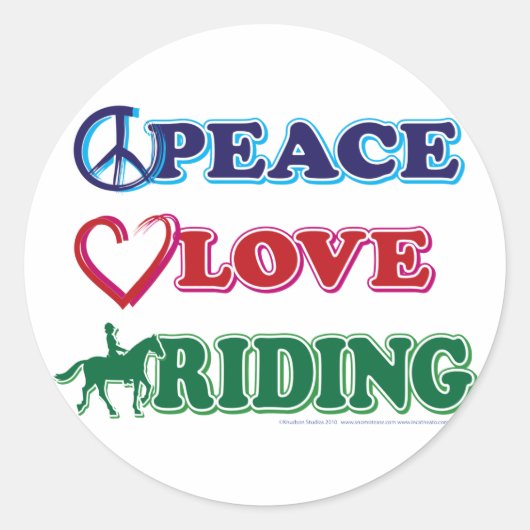 Vredesliefhebbers Ronde Sticker (Voorkant)
