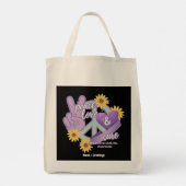 Vredesliefkozing Reumatoïde artritis Bewustheid Tote Bag (Achterkant)
