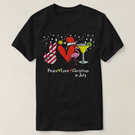 Vredesliefst kerstfeest in juli grappige zomer X T-shirt (Design voorkant)