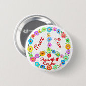 VREDESLOVE BASKETBALL COACHES RONDE BUTTON 5,7 CM (Voorkant /achterkant)