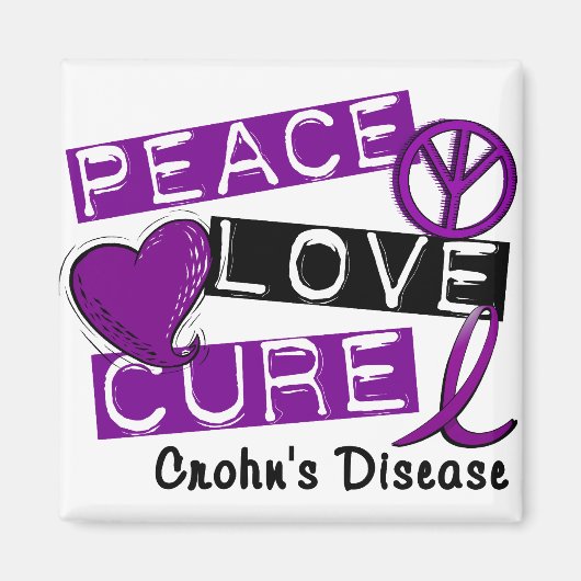 VREDESLOVE CURE CROHNS ZIEKTE MAGNEET (Voorkant)