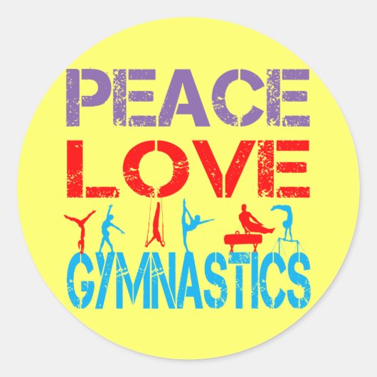 VREDESLOVE GYMNASTICA RONDE STICKER (Voorkant)