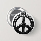 Vredesmacht! Ronde Button 5,7 Cm (Voorkant /achterkant)