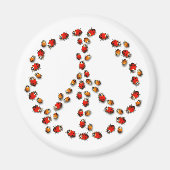 Vredesmagneet lieveheersbeestje magneet (Voorkant)