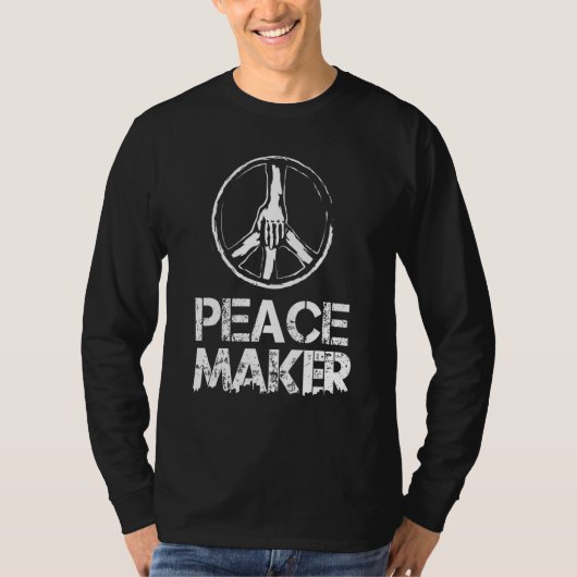 Vredesmaker 60's 70's Vredesbord T-shirt (Voorkant)