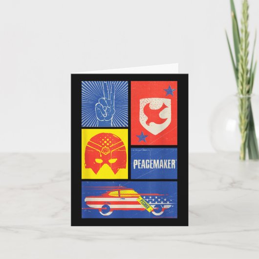 Vredesmaker teken, schild, helm en auto kaart (Voorkant)
