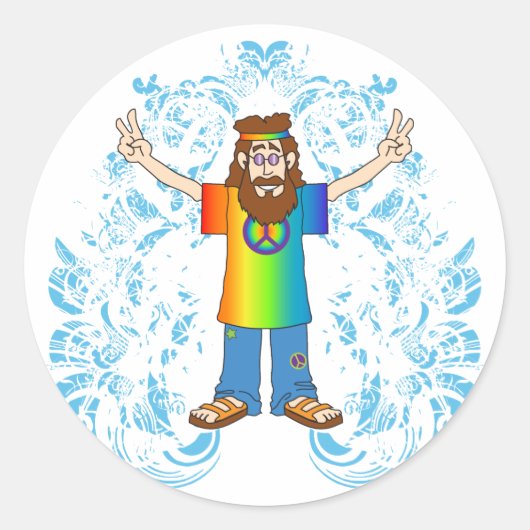 VredesMan Ronde Sticker (Voorkant)