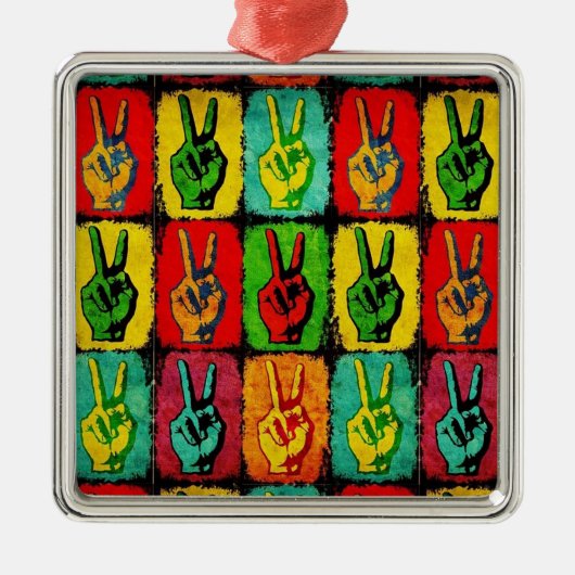 Vredesmetaalornament Metalen Ornament (Voorkant)