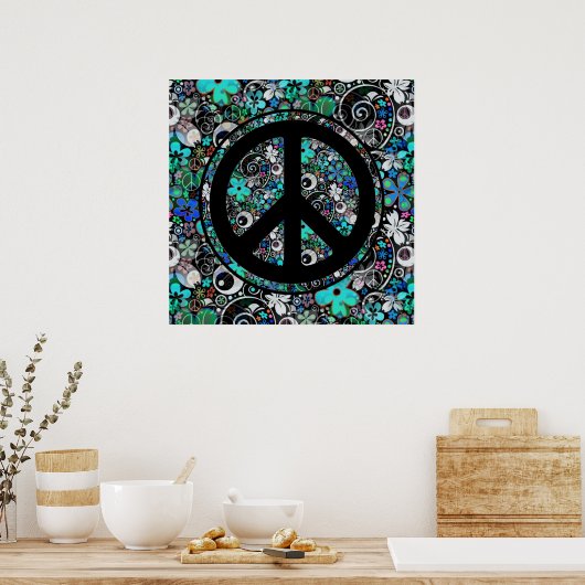 VREDESMODUS II + uw achtergrond Poster (Keuken)