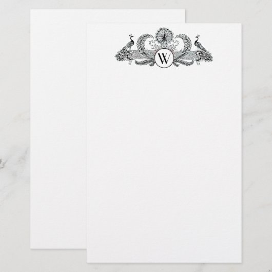  vredesmonogram briefpapier (Voorkant / Achterkant)