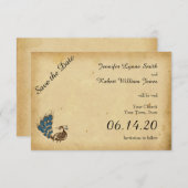  vredesmonogram huwelijk sparen de Datum Save The Date (Voorkant / Achterkant)