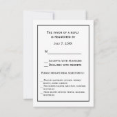 vredesmonogram RSVP kaartje (Achterkant)