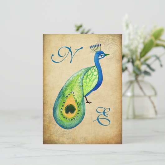  vredesmonogram uitnodiging voor het Vlaamse huwel (Staand voorkant)