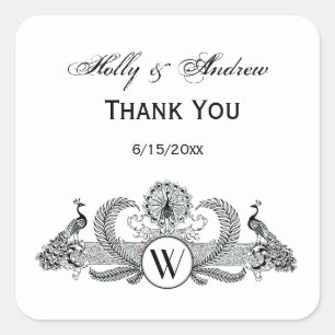  vredesmonogram vierkante sticker