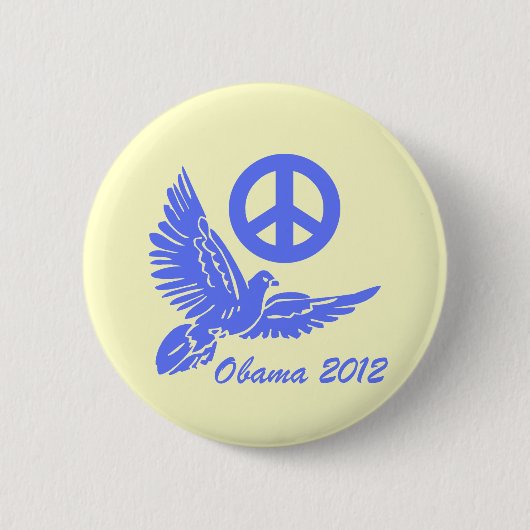 vredesObama 2012 Ronde Button 5,7 Cm (Voorkant)