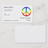 Vredesonderteken in Chakra Colors Visitekaartje (Voorkant / Achterkant)