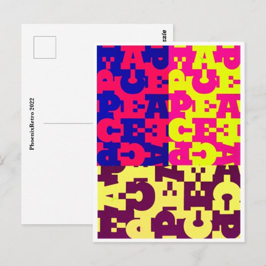 Vredesontwerp Briefkaart (Voorkant / Achterkant)