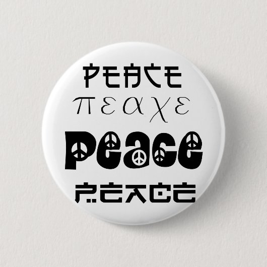 Vredesontwerp! Ronde Button 5,7 Cm (Voorkant)
