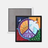 Vredesopkomende magneet (Voorkant / Achterkant)