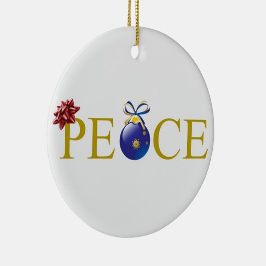 Vredesornament Kerstmis Keramisch Ornament (Rechts)