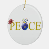Vredesornament Kerstmis Keramisch Ornament (Links)