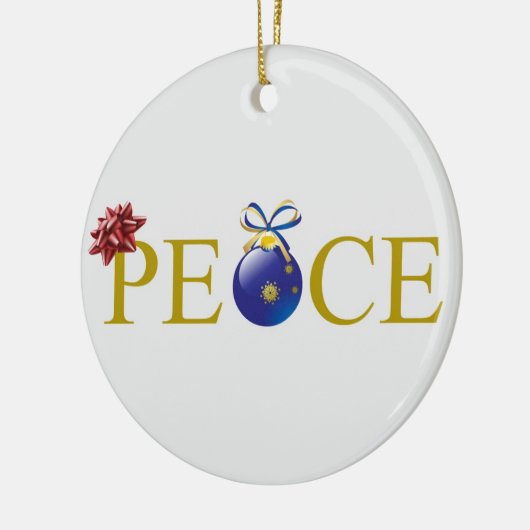 Vredesornament Kerstmis Keramisch Ornament (Links)