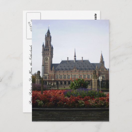 Vredespaleis Briefkaart (Voorkant / Achterkant)