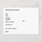 Vredespartij Nieuwjaar 2012 Uitnodiging Briefkaart (Achterkant)