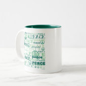 Vredespatroon Tweekleurige Koffiemok (Voorkant links)