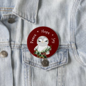 Vredesperansblijdschap Gemaskerde Pinguïn Ronde Button 7,6 Cm (In situ)