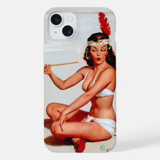 Vredespijp Pin-up iPhone Hoesje (Achterkant)