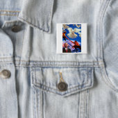 VredesPresident Vierkante Button 5,1 Cm (In situ)