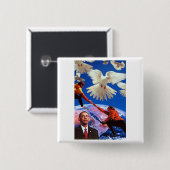 VredesPresident Vierkante Button 5,1 Cm (Voorkant /achterkant)