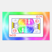 Vredesregels - rechthoekige sticker (Voorkant)