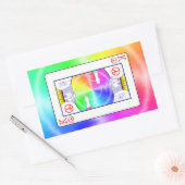 Vredesregels - rechthoekige sticker (Envelop)