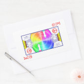 Vredesregels - rechthoekige sticker (Envelop)